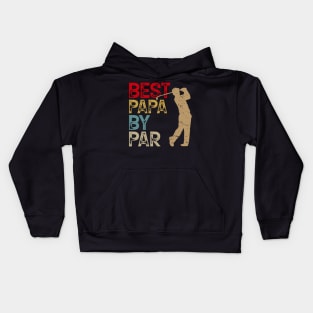 Funny Best Papa By Par Father's Day Golf Shirt Gift Grandpa Kids Hoodie